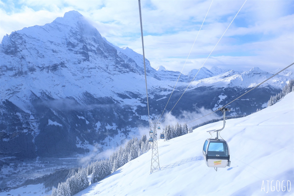 瑞士 菲斯特纜車 First 少女峰區 格林德瓦熱門健行、滑雪地點