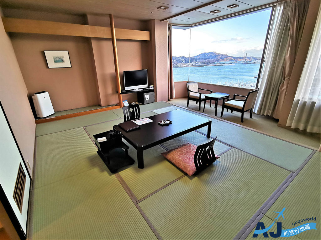 （氣仙沼溫泉飯店推薦）氣仙沼廣場飯店 Kesennuma Plaza Hotel 海景和室房、早餐分享