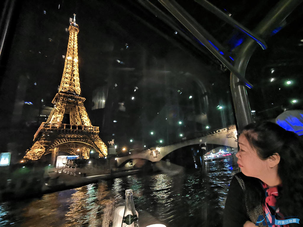 巴黎塞納河遊船晚餐推薦 Bateaux Parisiens 玻璃船法式晚餐+紅白酒 帶長輩遊巴黎